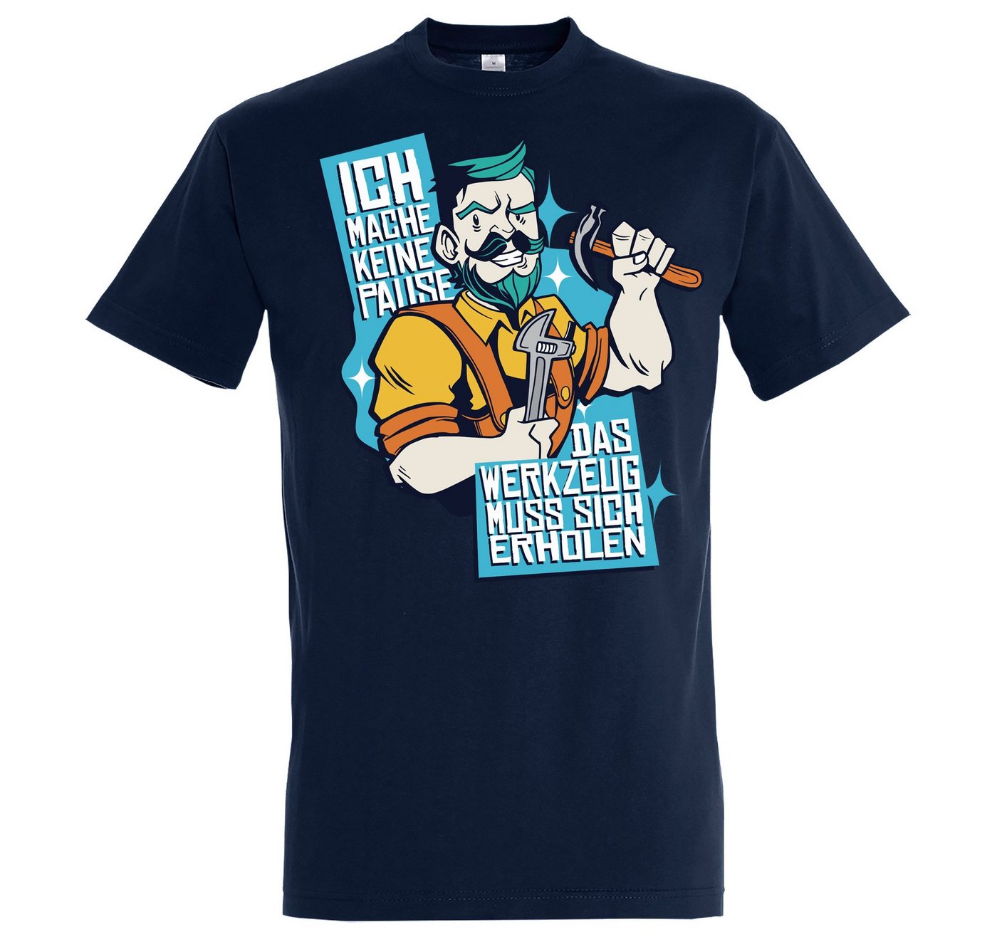 Youth Designz T-Shirt Das Werkzeug Muss Sich Erholen Herren Shirt mit lustigem Handwerker Frontprint von Youth Designz