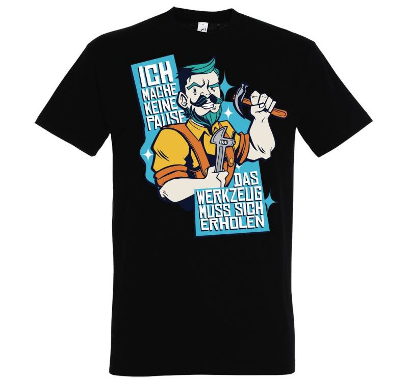 Youth Designz T-Shirt Das Werkzeug Muss Sich Erholen Herren Shirt mit lustigem Handwerker Frontprint von Youth Designz