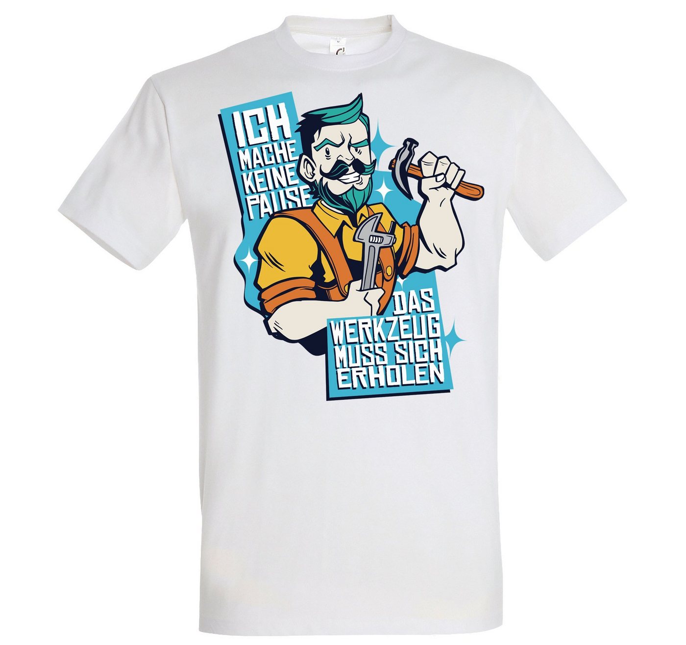 Youth Designz T-Shirt Das Werkzeug Muss Sich Erholen Herren Shirt mit lustigem Handwerker Frontprint von Youth Designz