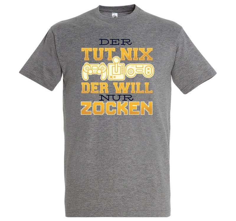 Youth Designz T-Shirt "Der Tut Nix, Der Will Nur Zocken" Herren Shirt mit trendigem Frontprint von Youth Designz