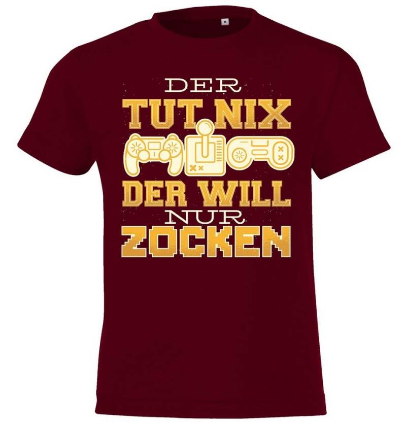 Youth Designz T-Shirt "Der Tut Nix, Der Will Nur Zocken" Kinder Shirt mit trendigem Frontprint von Youth Designz