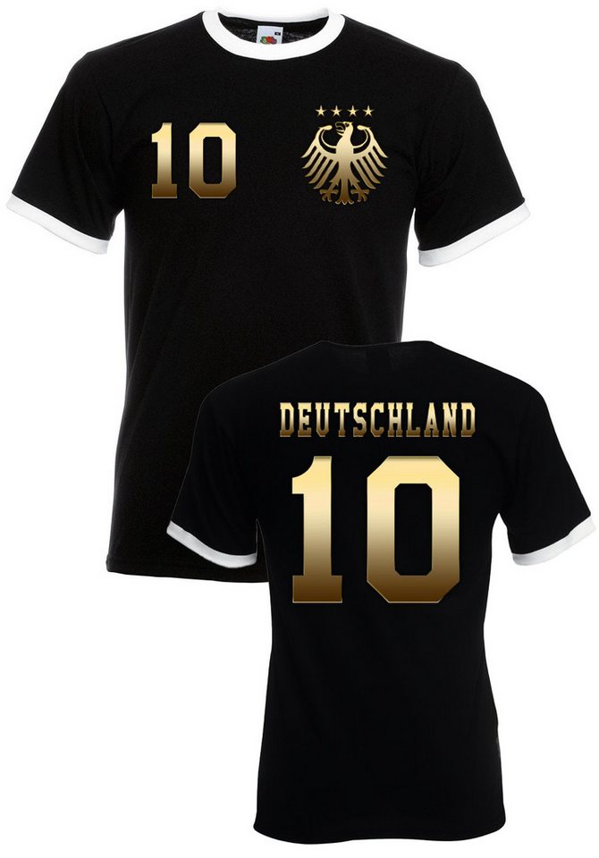 Youth Designz T-Shirt Deutschland Herren T-Shirt im Fußball Trikot Look mit trendigem Motiv von Youth Designz