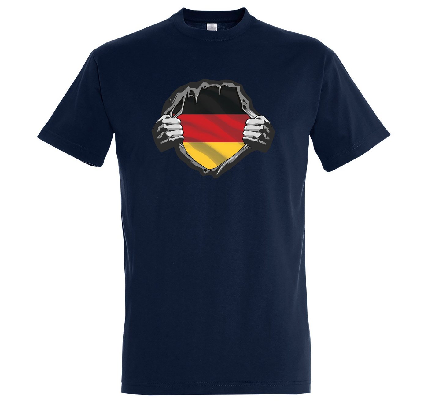 Youth Designz T-Shirt Deutschland Herz Herren T-Shirt mit trendigem Frontprint von Youth Designz