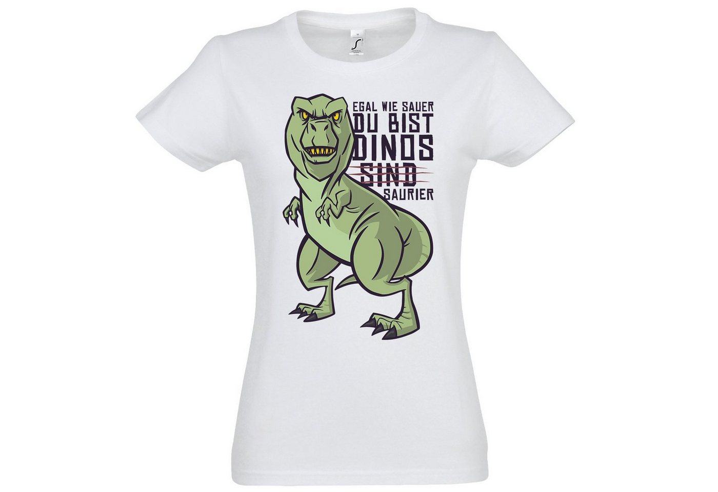 Youth Designz T-Shirt Dinos Sind Saurier Damen Shirt mit trendigem Frontprint von Youth Designz