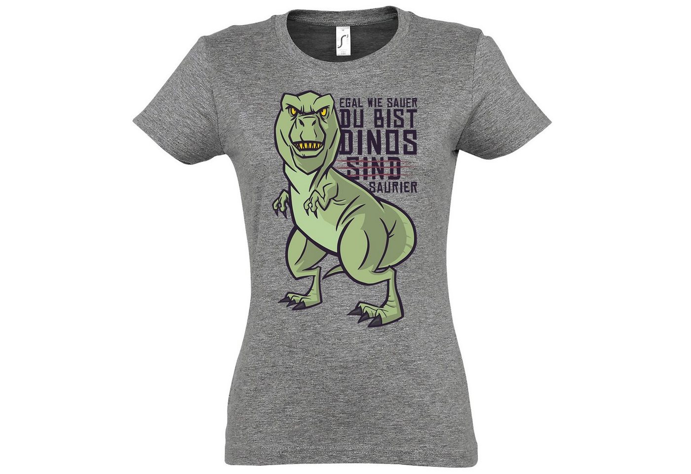 Youth Designz T-Shirt Dinos Sind Saurier Damen Shirt mit trendigem Frontprint von Youth Designz