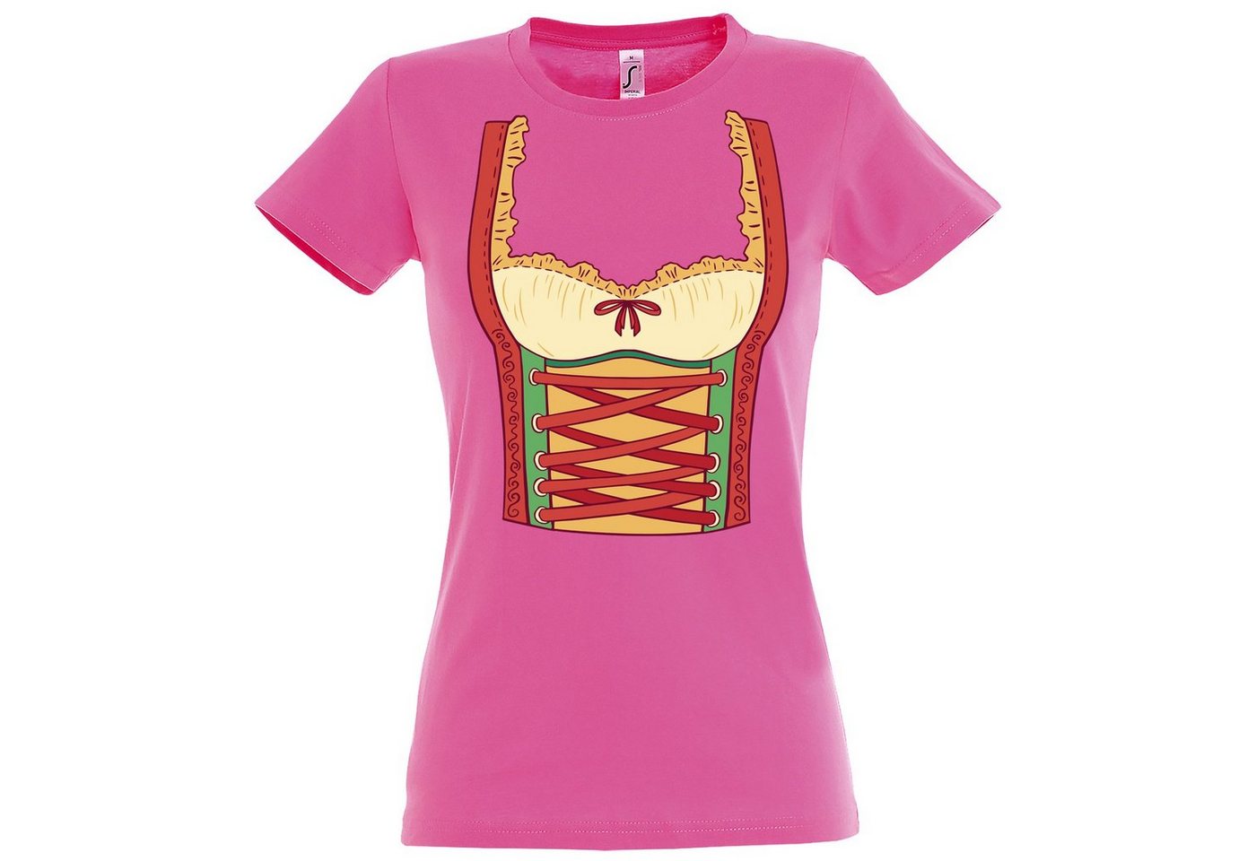 Youth Designz T-Shirt Dirndl Kostüm Damen T-Shirt mit trendigem Frontprint Youth Designz T-Shirt Dirndl Kostüm Damen T-Shirt mit trendigem Frontprint von Youth Designz