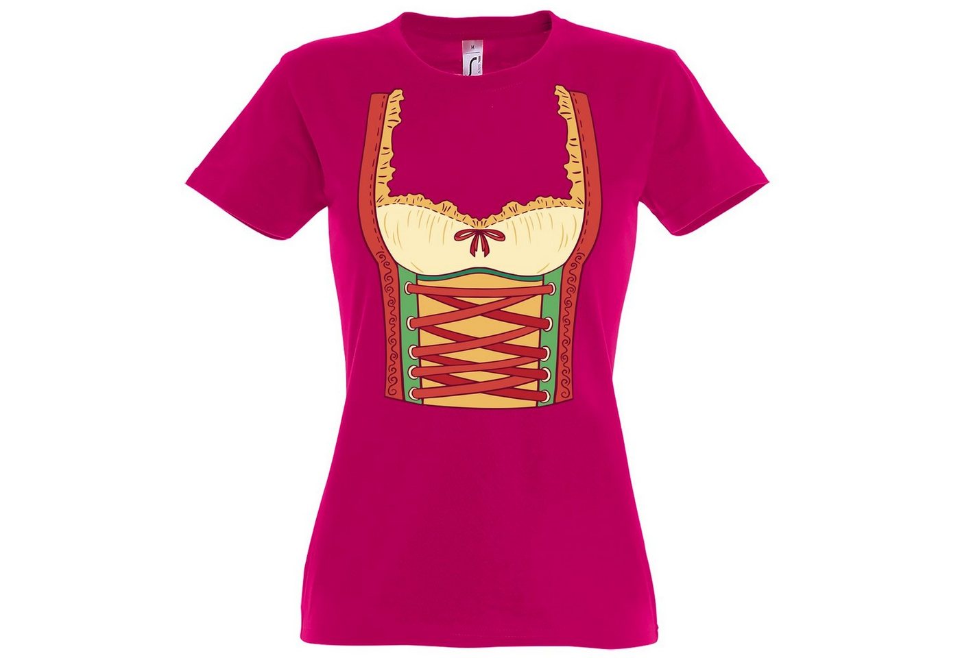 Youth Designz T-Shirt Dirndl Kostüm Damen T-Shirt mit trendigem Frontprint Youth Designz T-Shirt Dirndl Kostüm Damen T-Shirt mit trendigem Frontprint von Youth Designz