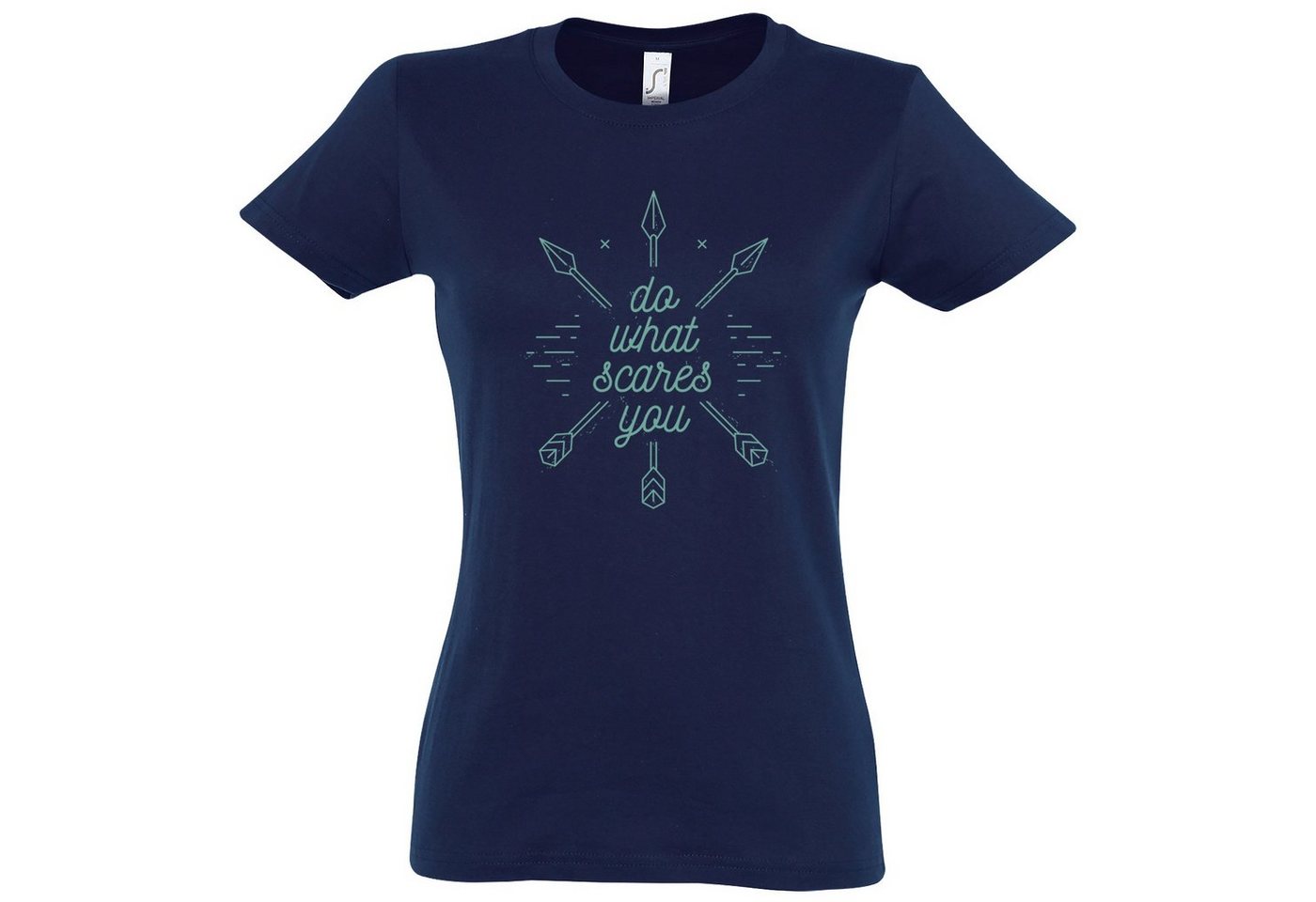 Youth Designz T-Shirt Do What Scares You" Damen Shirt mit trendigem Frontprint" von Youth Designz