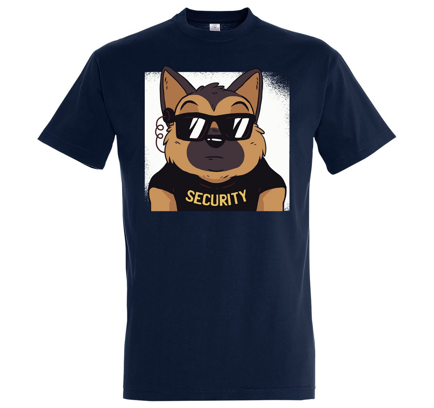 Youth Designz T-Shirt Dog Security Herren Shirt mit trendigem Frontprint von Youth Designz