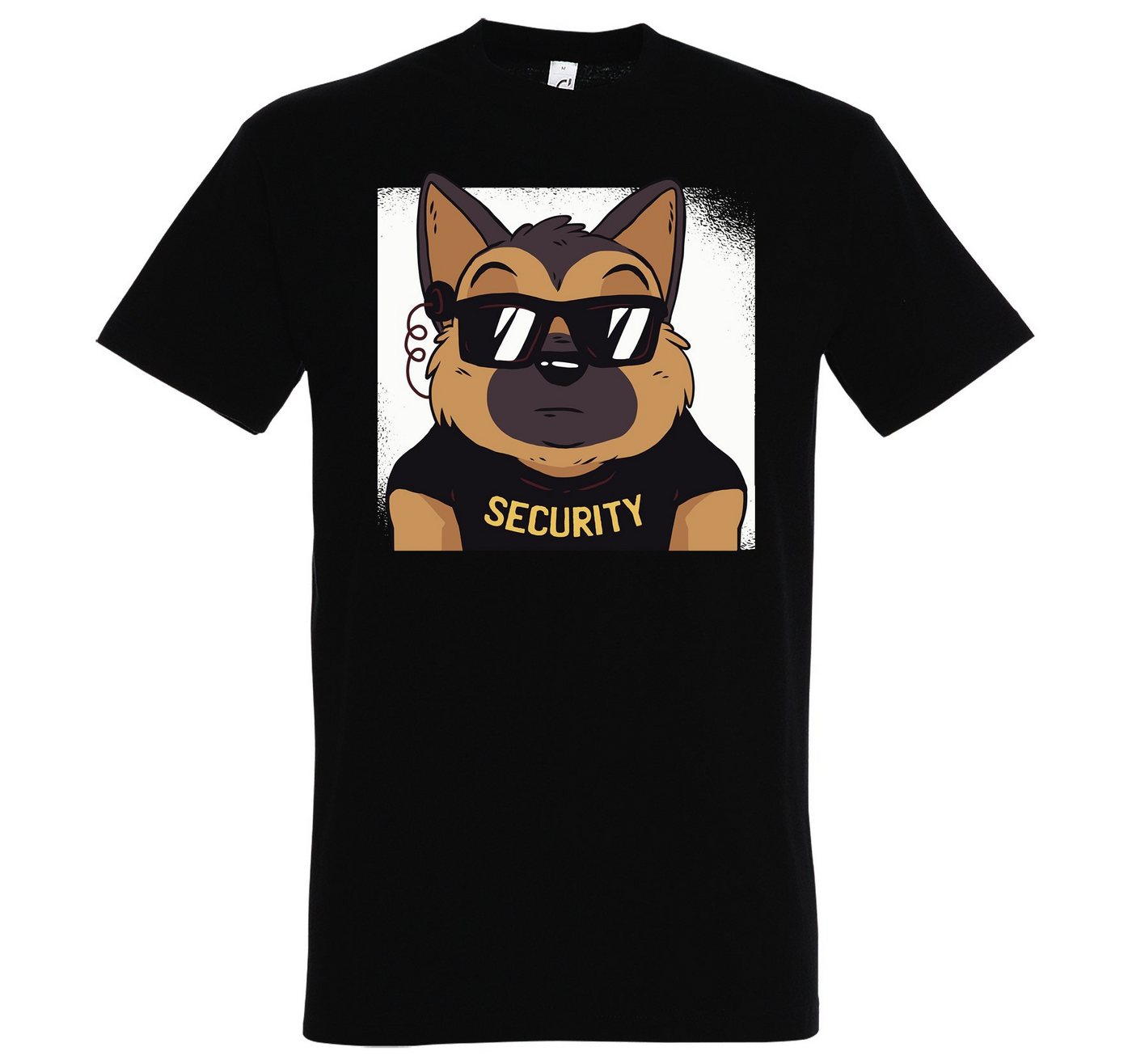 Youth Designz T-Shirt Dog Security Herren Shirt mit trendigem Frontprint von Youth Designz