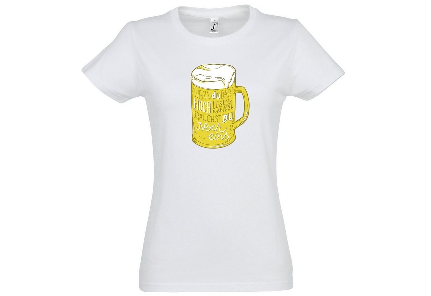 Youth Designz T-Shirt Du Brauchst Noch Ein Bier" Damen T-Shirt mit trendigem Frontprint" von Youth Designz