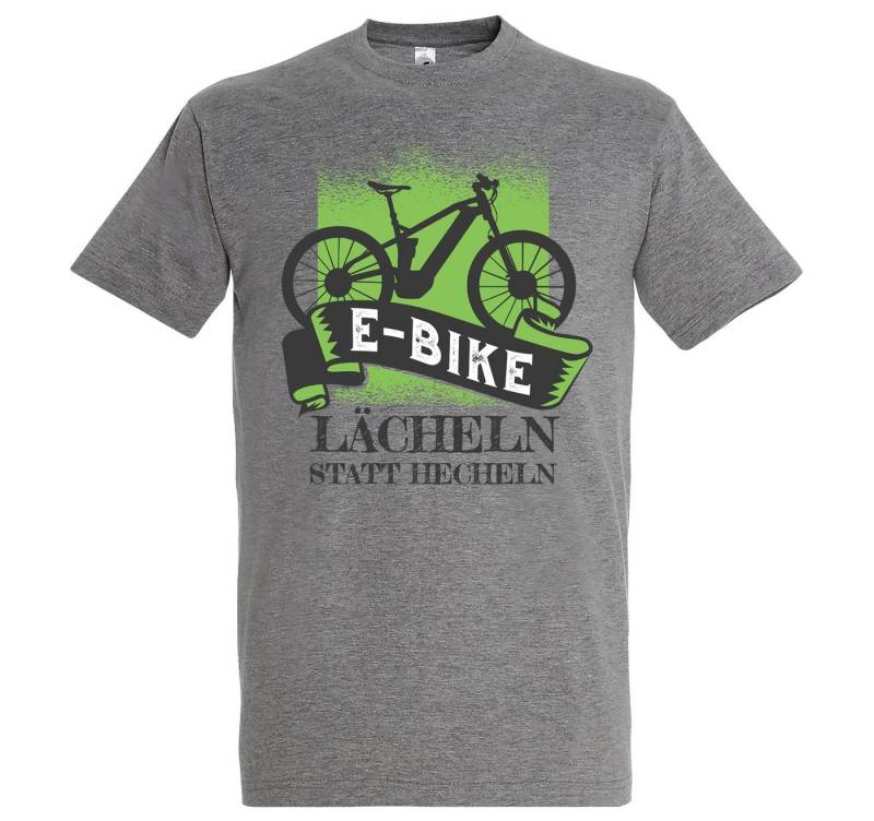 Youth Designz T-Shirt E-Bike Lächeln Statt Hecheln Herren Shirt mit lutsigem Frontprint von Youth Designz