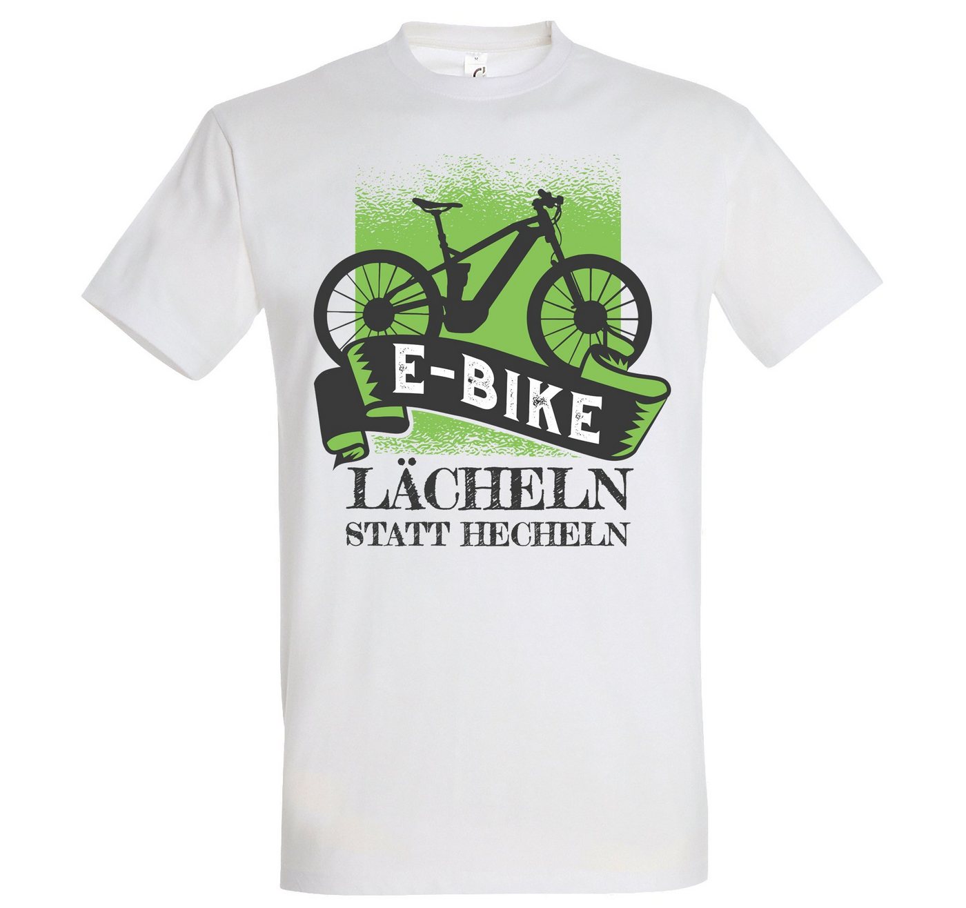 Youth Designz T-Shirt E-Bike Lächeln Statt Hecheln Herren Shirt mit lutsigem Frontprint von Youth Designz