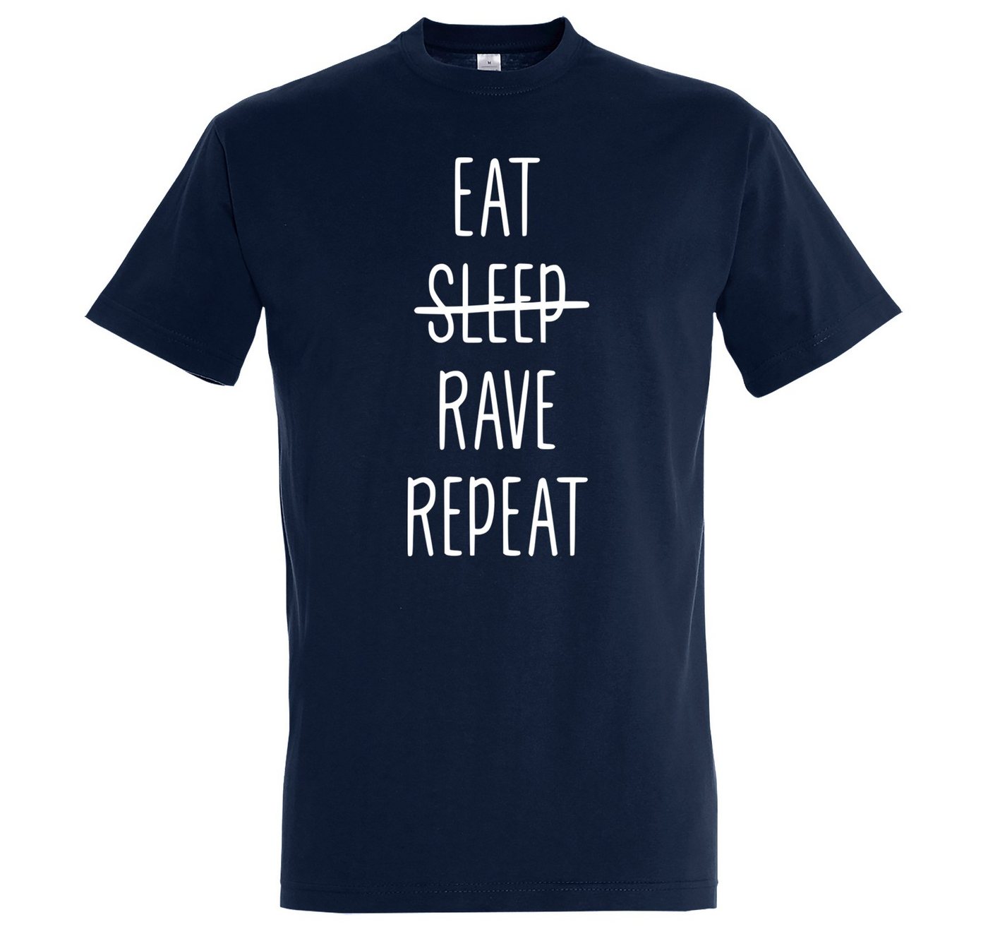 Youth Designz T-Shirt Eat Rave Repeat Herren T-Shirt mit trendigem Frontprint von Youth Designz