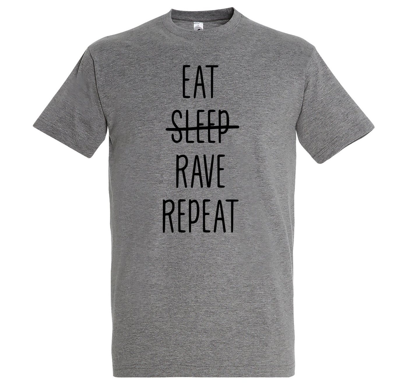Youth Designz T-Shirt Eat Rave Repeat Herren T-Shirt mit trendigem Frontprint von Youth Designz