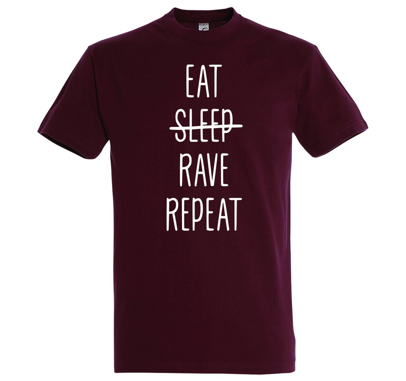 Youth Designz T-Shirt Eat Rave Repeat Herren T-Shirt mit trendigem Frontprint von Youth Designz