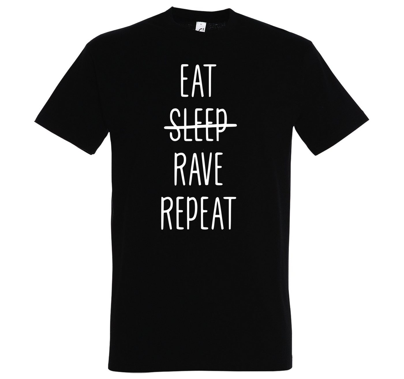 Youth Designz T-Shirt Eat Rave Repeat Herren T-Shirt mit trendigem Frontprint von Youth Designz