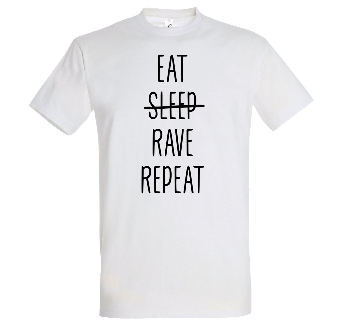 Youth Designz T-Shirt Eat Rave Repeat Herren T-Shirt mit trendigem Frontprint von Youth Designz