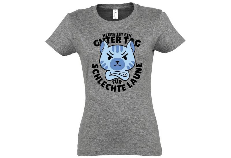 Youth Designz T-Shirt "Ein Guter Tag für schlechte Laune" Damen Shirt mit trendigem Frontprint von Youth Designz