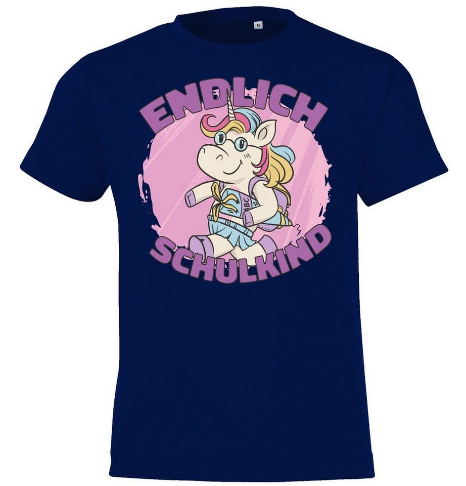 Youth Designz T-Shirt Endlich Schulkind Kinder Shirt mit süßem Einhorn Motiv von Youth Designz
