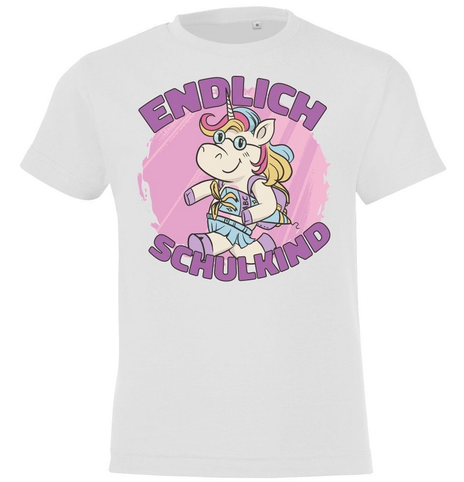 Youth Designz T-Shirt Endlich Schulkind Kinder Shirt mit süßem Einhorn Motiv von Youth Designz