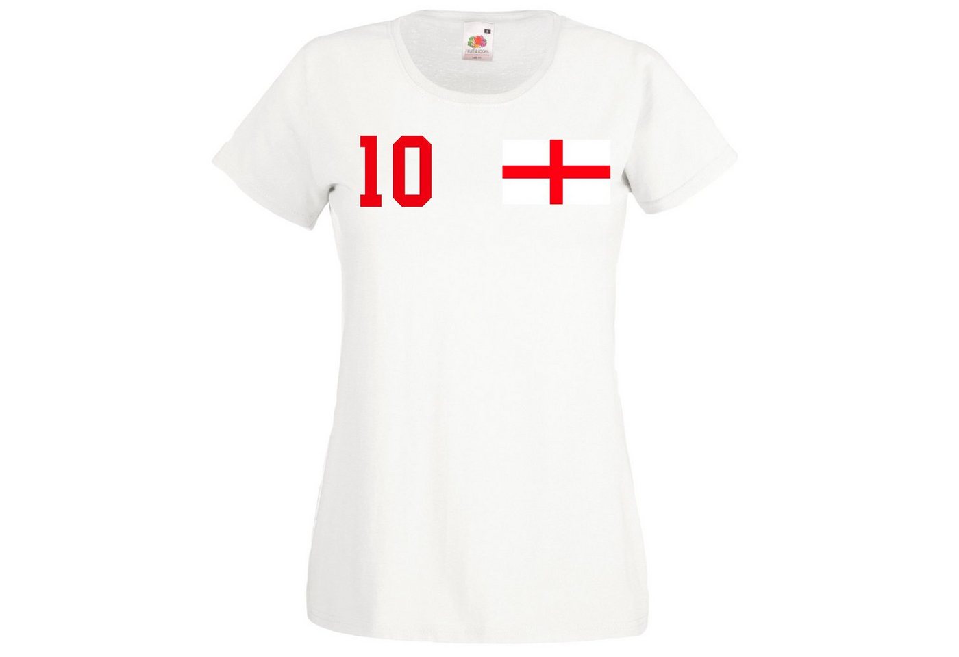 Youth Designz T-Shirt England Damen Shirt mit trendigem Trikot Look von Youth Designz
