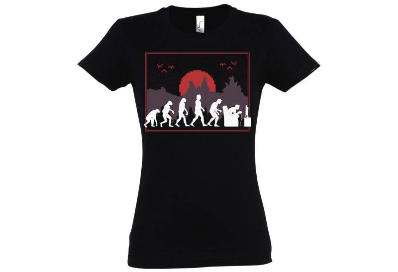 Youth Designz T-Shirt Evolution Gaming Damen Shirt mit lustigem Frontprint von Youth Designz