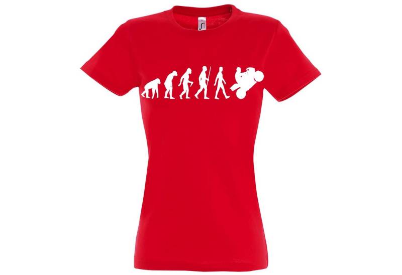 Youth Designz T-Shirt Evolution Motorrad Damen T-Shirt mit trendigem Motiv von Youth Designz