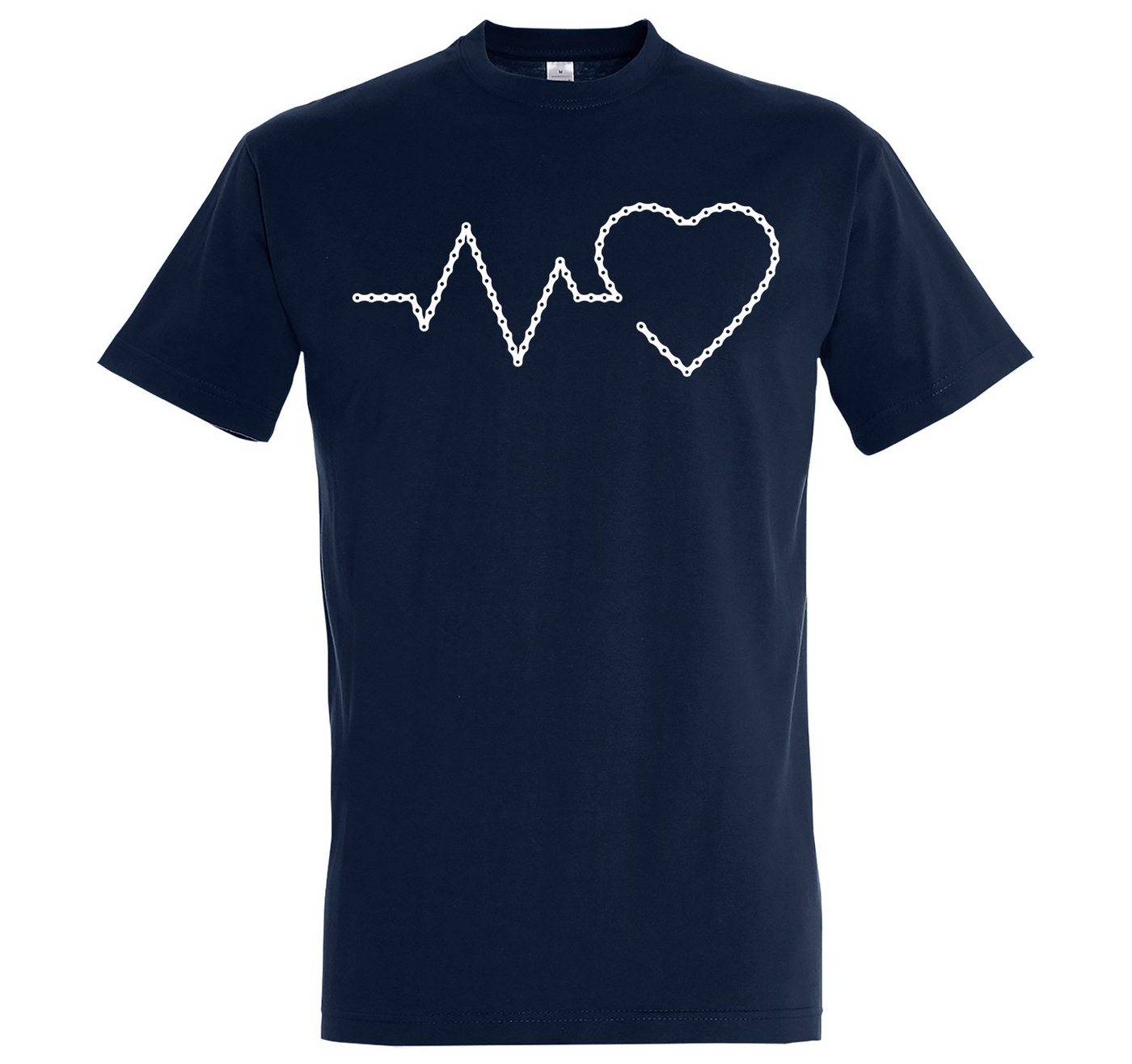 Youth Designz T-Shirt Fahrradkette Heartbeat Herren T-Shirt mit trendigem Frontprint von Youth Designz