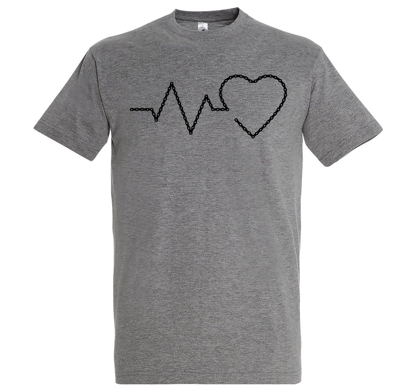 Youth Designz T-Shirt Fahrradkette Heartbeat Herren T-Shirt mit trendigem Frontprint von Youth Designz
