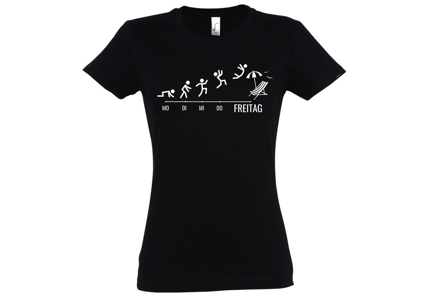 Youth Designz T-Shirt Freitag Wochenende Damen Shirt mit trendigem Frontprint von Youth Designz