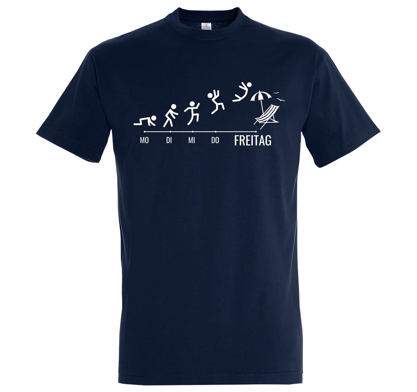 Youth Designz T-Shirt Freitag Wochenende Herren Shirt mit lustigem Frontprint von Youth Designz