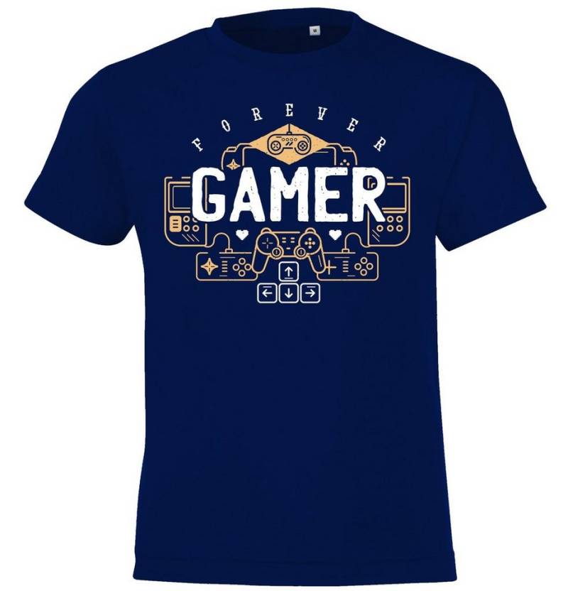 Youth Designz T-Shirt Gamer Forever Kinder T-Shirt für Jungen und Mädchen mit trendigem Frontprint von Youth Designz