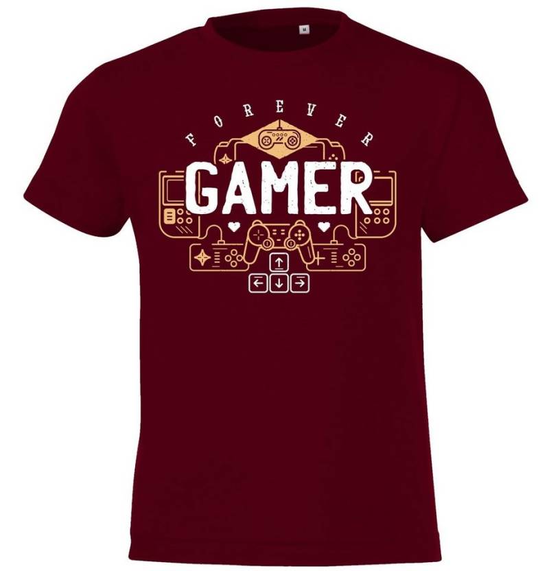 Youth Designz T-Shirt Gamer Forever Kinder T-Shirt für Jungen und Mädchen mit trendigem Frontprint von Youth Designz