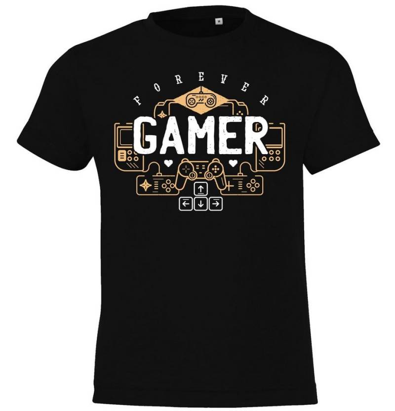 Youth Designz T-Shirt Gamer Forever Kinder T-Shirt für Jungen und Mädchen mit trendigem Frontprint von Youth Designz