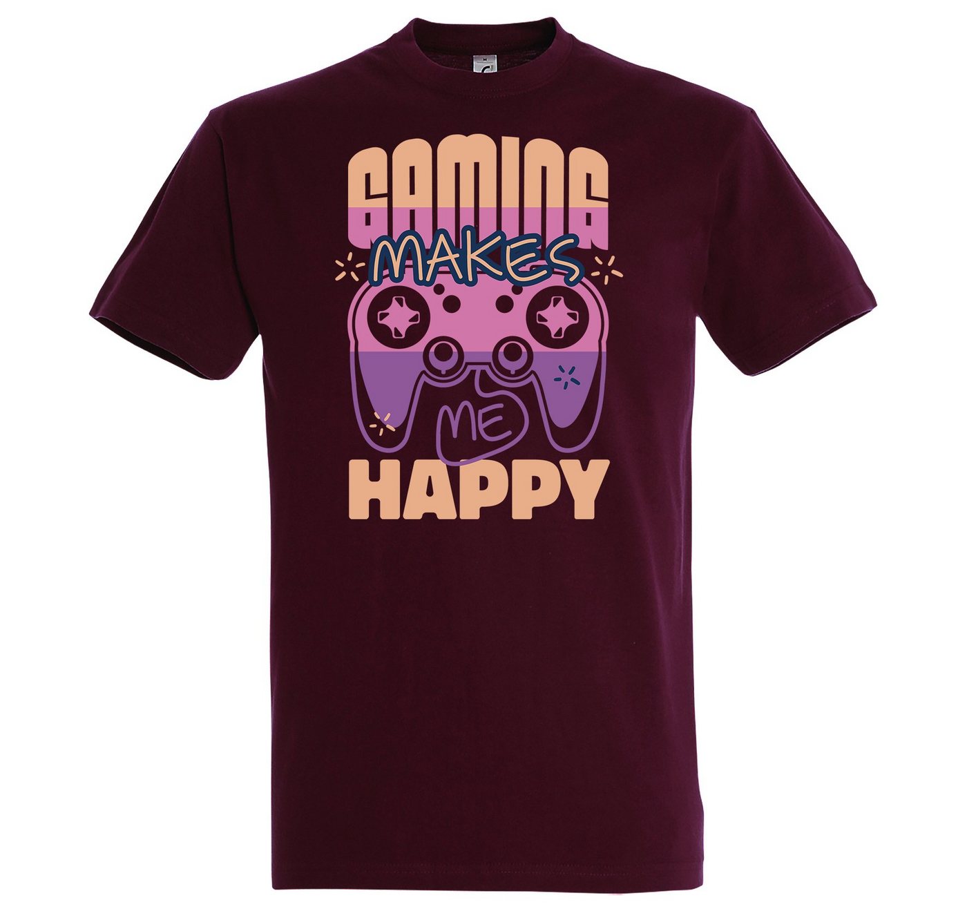 Youth Designz T-Shirt Gaming Makes Me Happy Herren Shirt mit lustigem Frontprint von Youth Designz