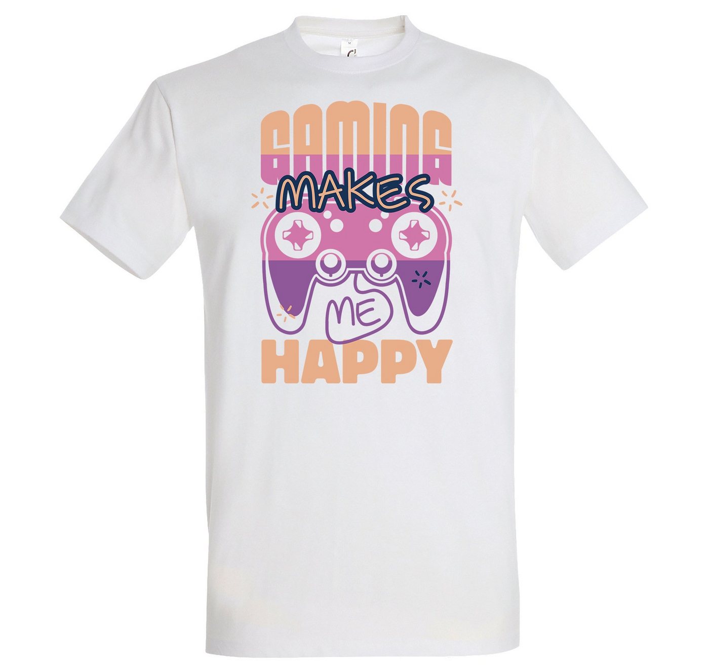 Youth Designz T-Shirt Gaming Makes Me Happy Herren Shirt mit lustigem Frontprint von Youth Designz