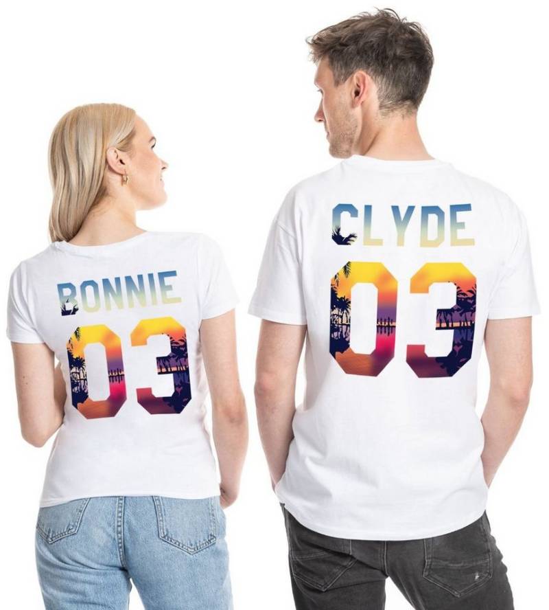 Youth Designz T-Shirt Gangster Paar Fun T-Shirt für Pärchen mit lustigem Rückenprint von Youth Designz