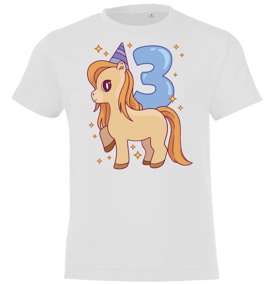 Youth Designz T-Shirt Geburtstag Pony 3 Kinder Shirt mit lustigem Frontprint von Youth Designz