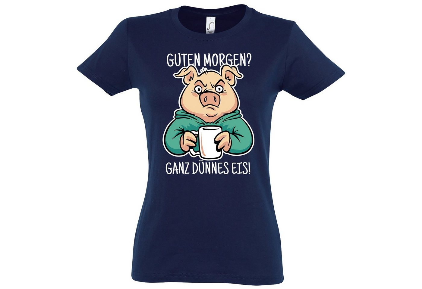 Youth Designz T-Shirt Guten Morgen? Ganz Dünnes Eis!" Damen Shirt mit trendigem Frontprint" von Youth Designz