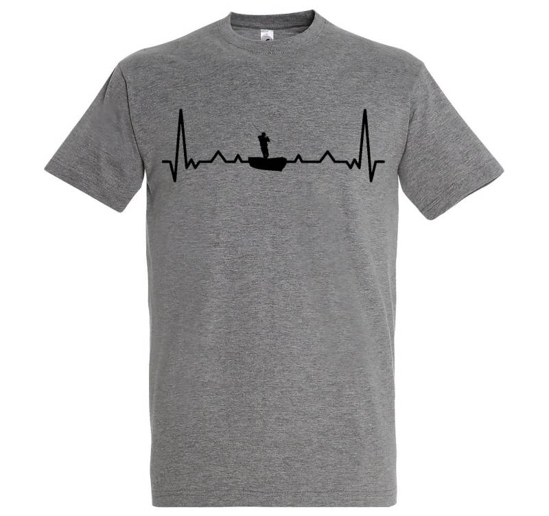 Youth Designz T-Shirt Heartbeat Angeln Herren Shirt mit lustigem Angler Frontprint von Youth Designz