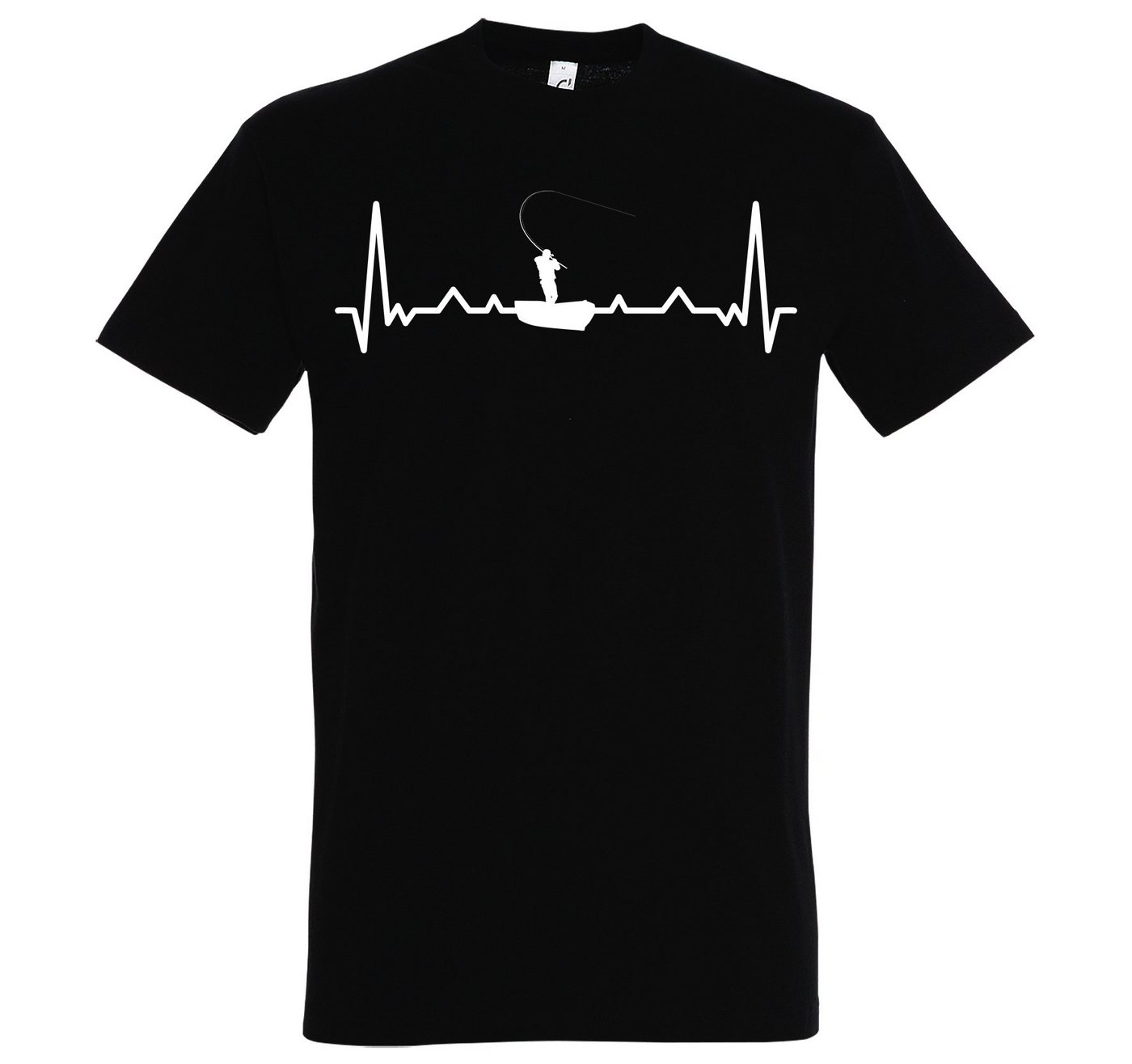 Youth Designz T-Shirt Heartbeat Angeln Herren Shirt mit lustigem Angler Frontprint von Youth Designz