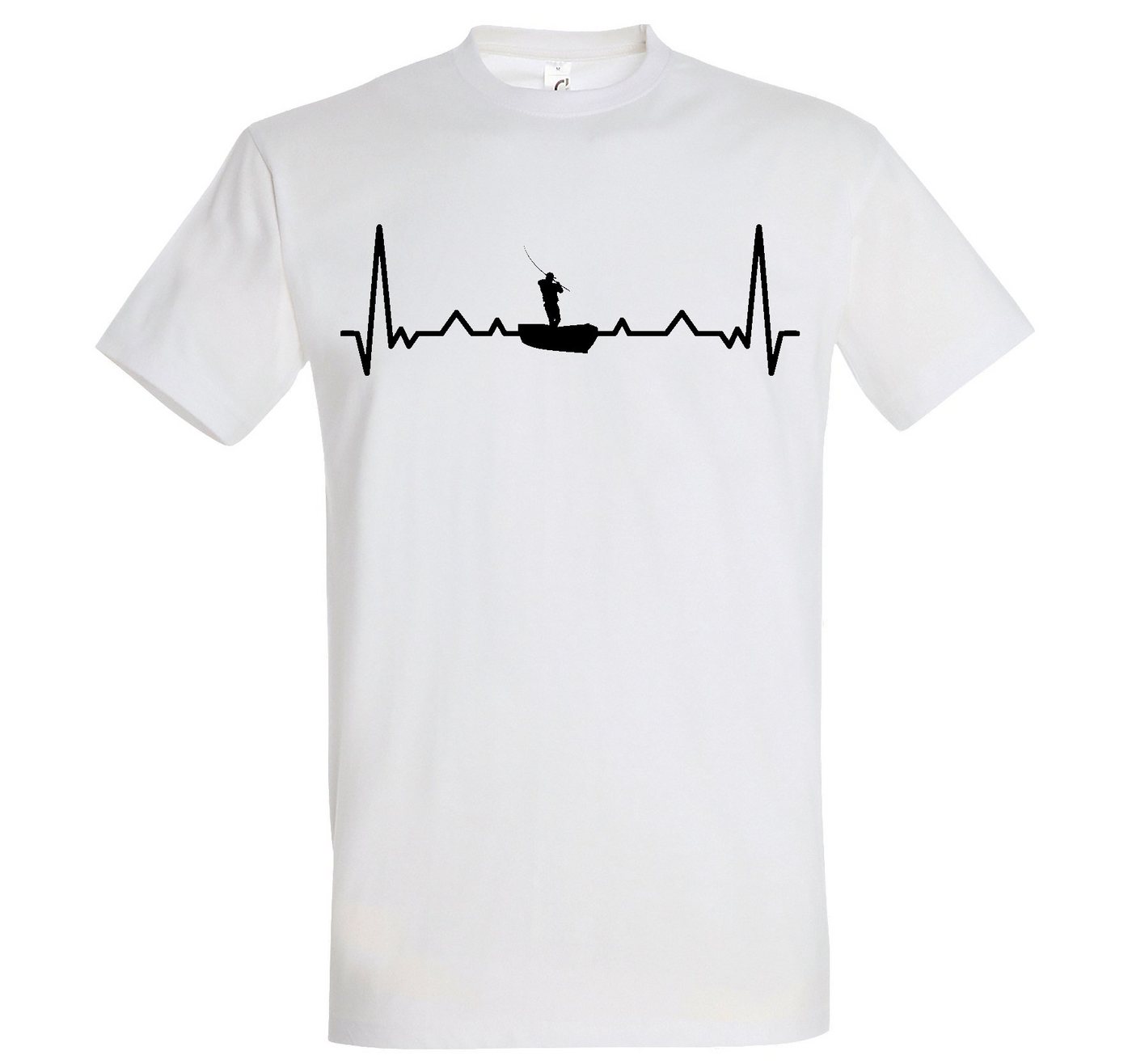 Youth Designz T-Shirt Heartbeat Angeln Herren Shirt mit lustigem Angler Frontprint von Youth Designz