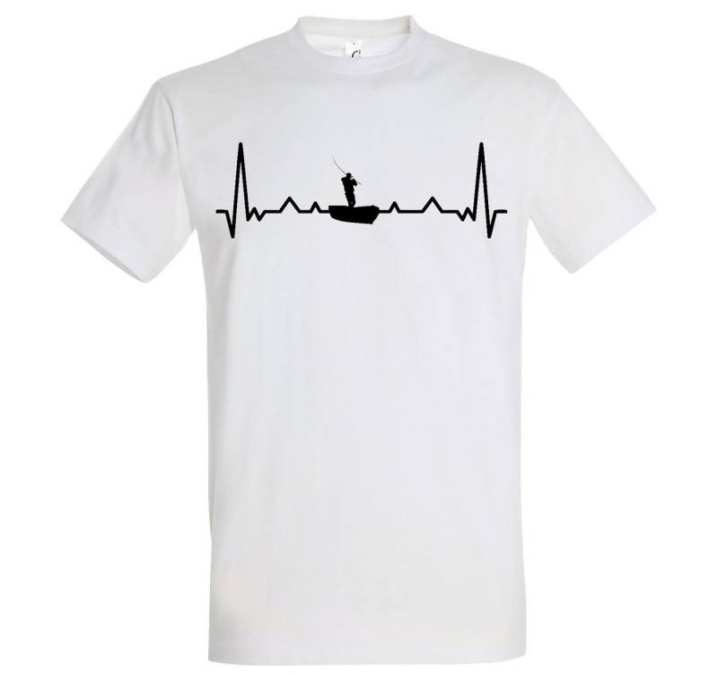 Youth Designz T-Shirt Heartbeat Angeln Herren Shirt mit lustigem Angler Frontprint von Youth Designz