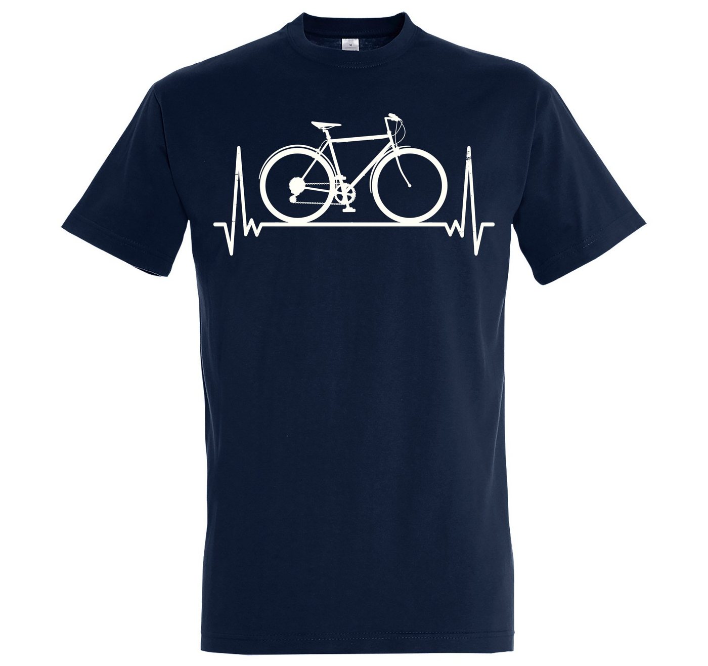 Youth Designz T-Shirt Heartbeat Fahrrad Herren Shirt mit lustigem Fahrrad Frontprint von Youth Designz