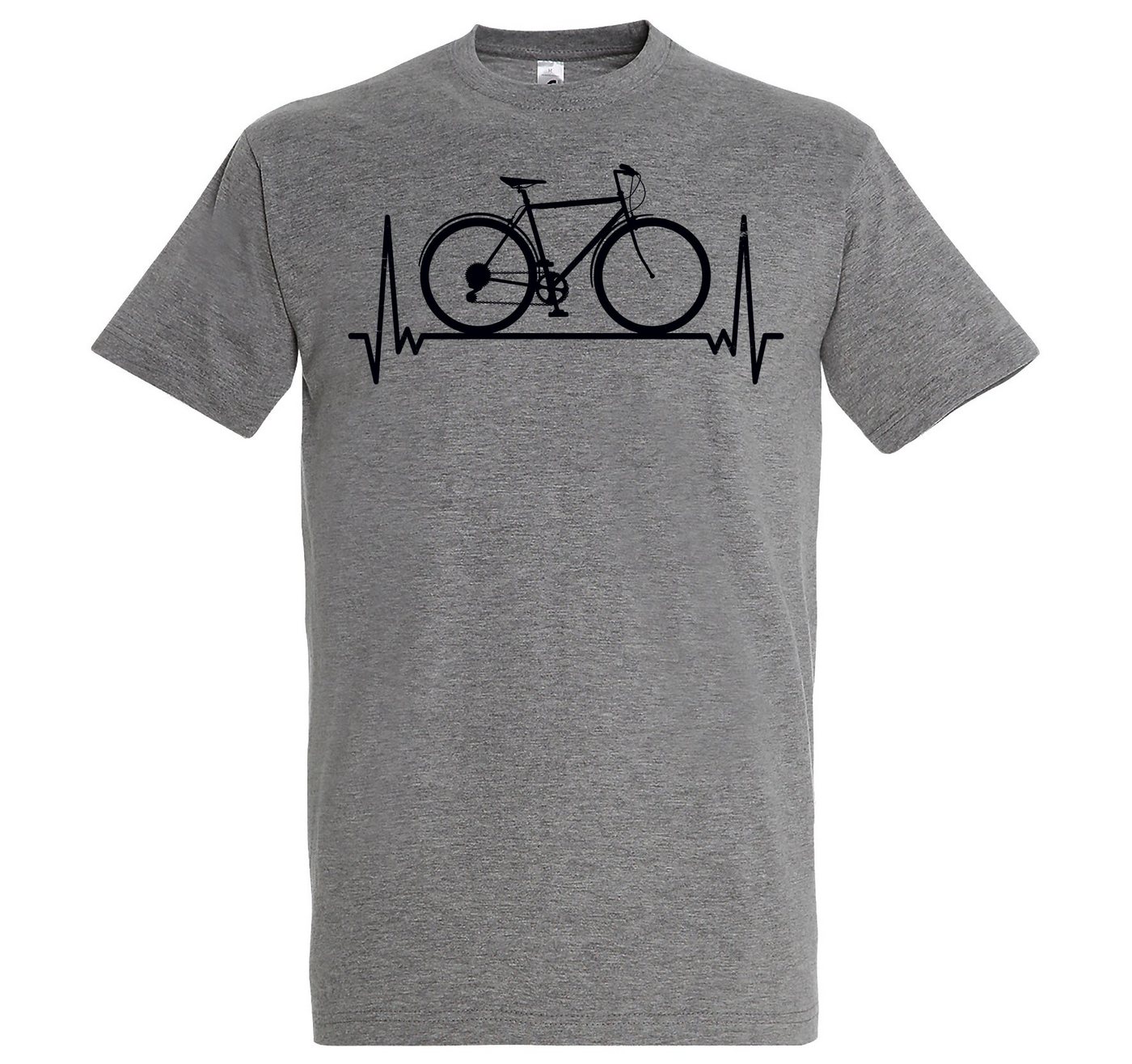 Youth Designz T-Shirt Heartbeat Fahrrad Herren Shirt mit lustigem Fahrrad Frontprint von Youth Designz