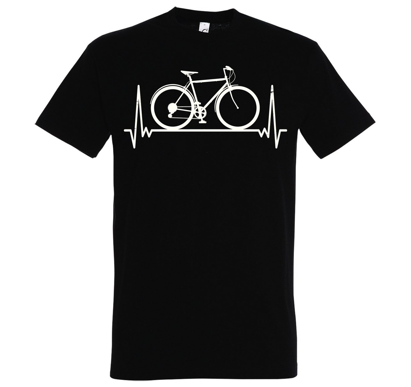 Youth Designz T-Shirt Heartbeat Fahrrad Herren Shirt mit lustigem Fahrrad Frontprint von Youth Designz