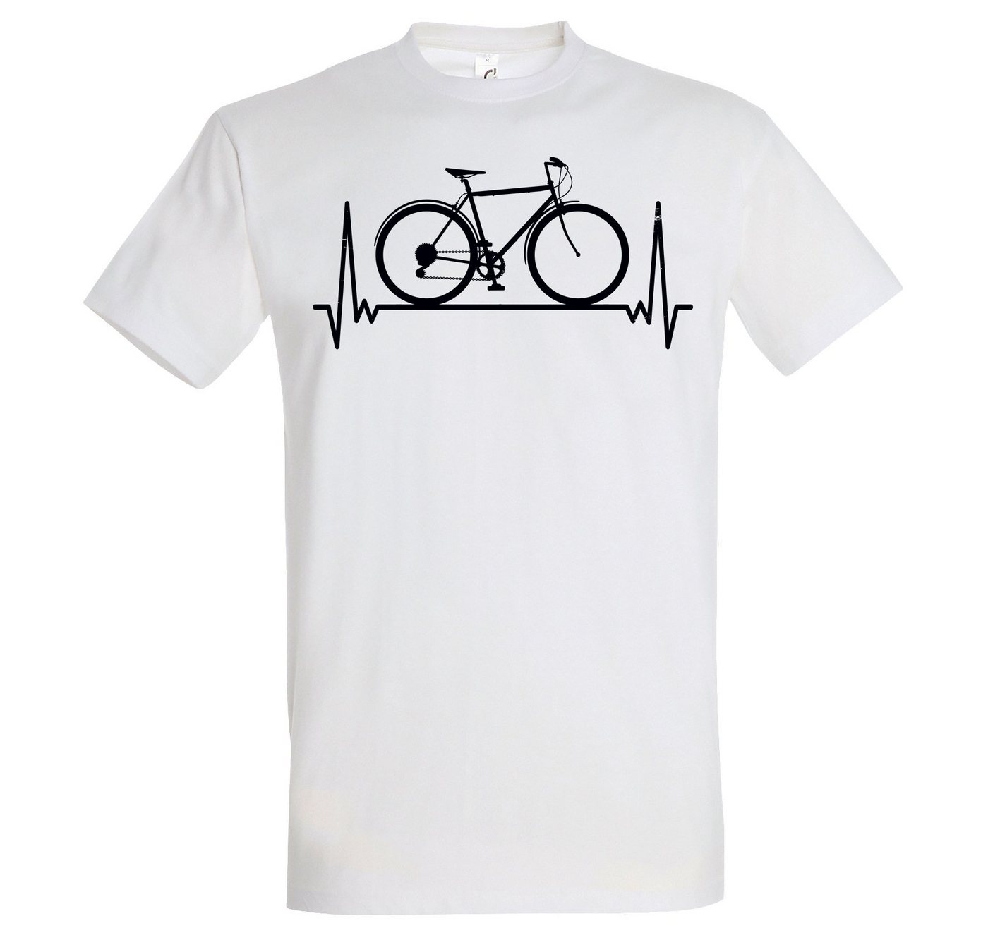 Youth Designz T-Shirt Heartbeat Fahrrad Herren Shirt mit lustigem Fahrrad Frontprint von Youth Designz