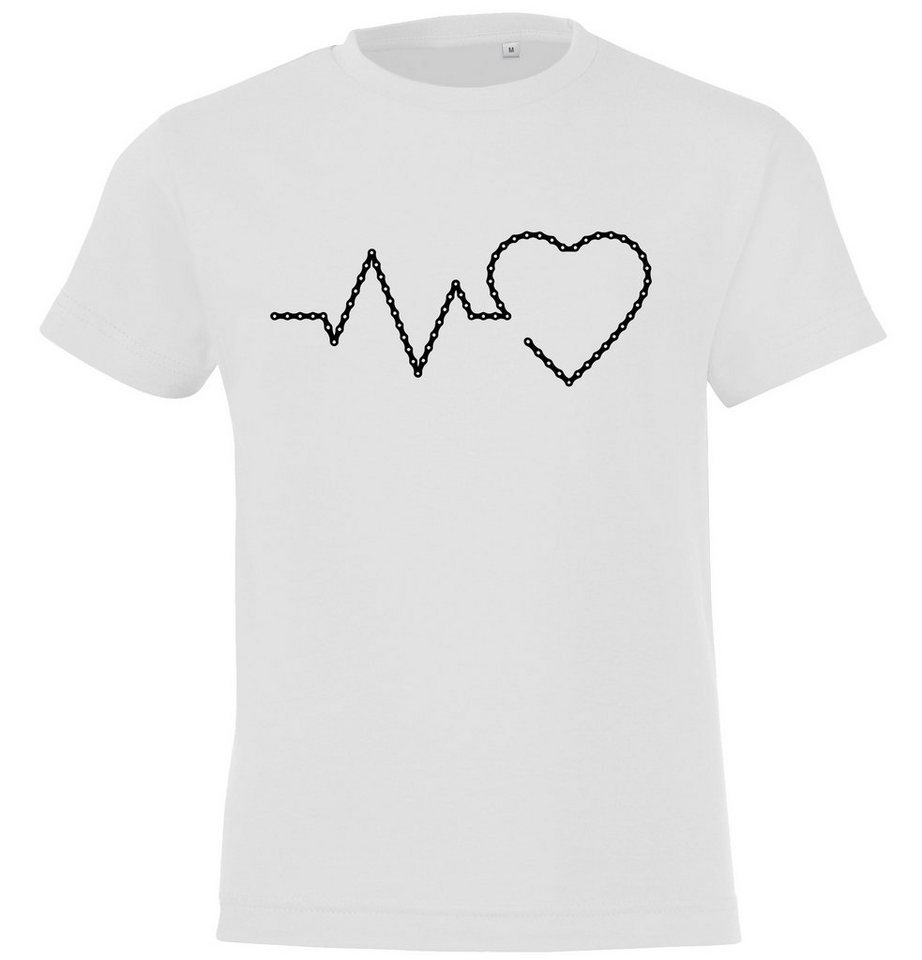 Youth Designz T-Shirt Heartbeat Fahrradkette Kinder Shirt für Jungen und Mädchen mit trendigem Frontprint von Youth Designz