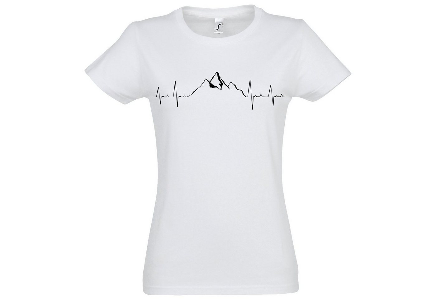 Youth Designz T-Shirt Heartbeat Mountain Damen T-Shirt mit tendigem Frontprint von Youth Designz